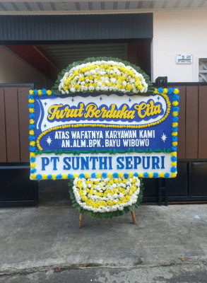Papan Bunga Duka di Setiawargi